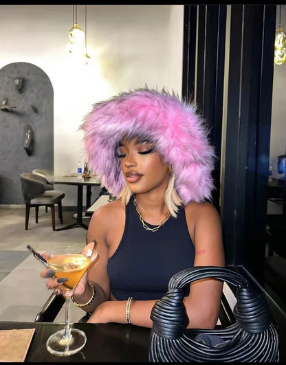 Oversize Fluffy Faux Fur Hats
