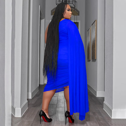 Diagonal Collar Wrinkle Two Piece Set