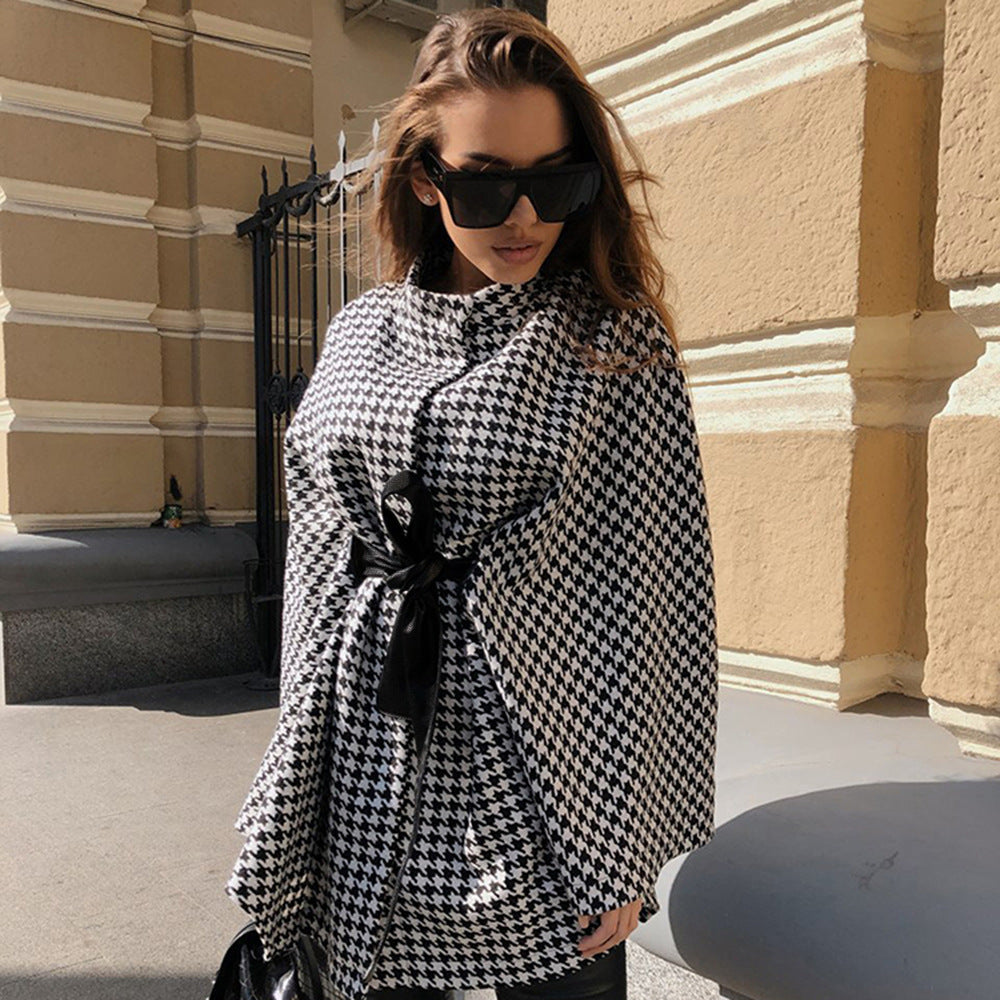 Woolen Loose Lace-up Coat