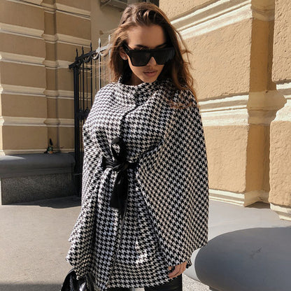 Woolen Loose Lace-up Coat