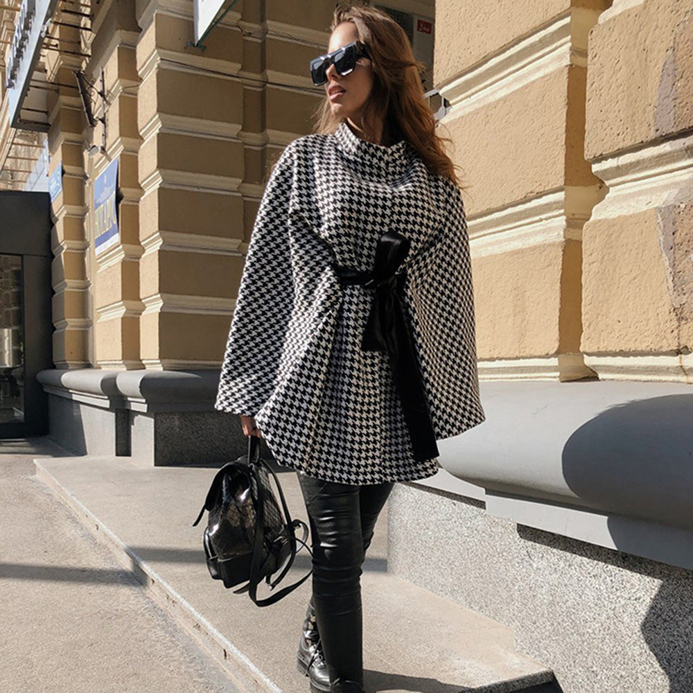 Woolen Loose Lace-up Coat
