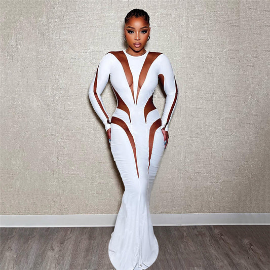 Sexy Cutout Mesh Dress