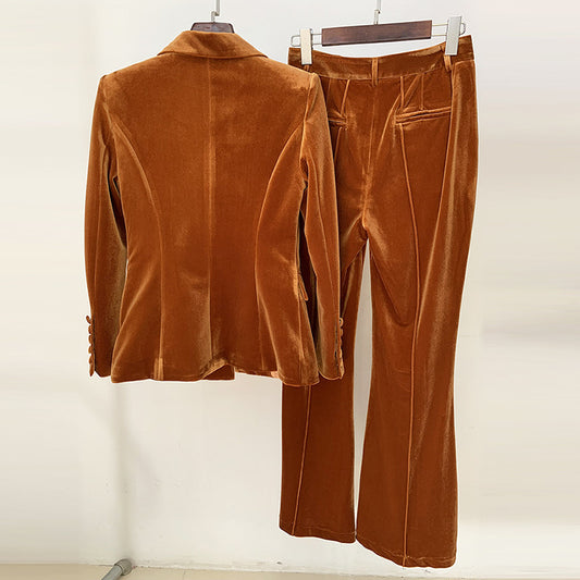 Business Couture Crush Velvet Blazer Suit