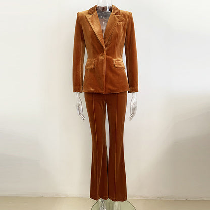 Business Couture Crush Velvet Blazer Suit