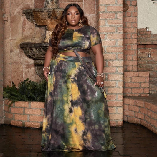 Curvy High Waist Two-Piece Suit