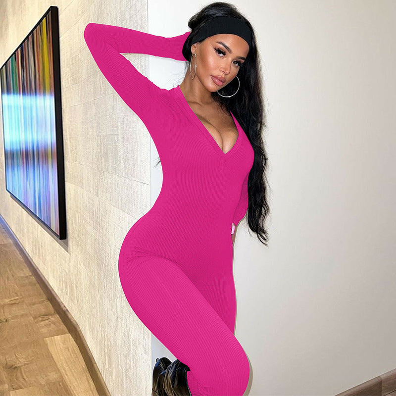 Slim Long Sleeve Jumpsuit