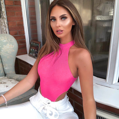 Sleeveless Hollow Out Bodysuit